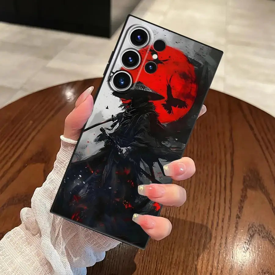 Japanese Katana Funda Phone Cover Case for Samsung Galaxy S26 S25 S21 FE S26 S20 Ultra Note 20 8 9 10 S24 Plus S10 S9 S23