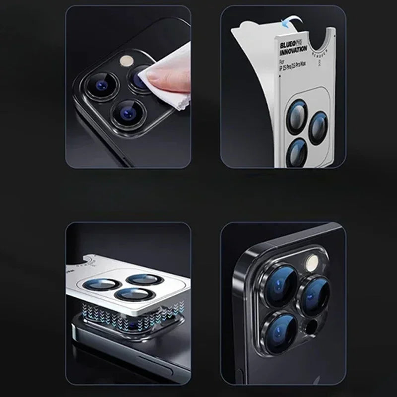 For iPhone 18 Pro Max Auto Snap AR Anti-Reflection Rear Camera Lens Protector One-Step Apply Lens Glass With Pry Opening