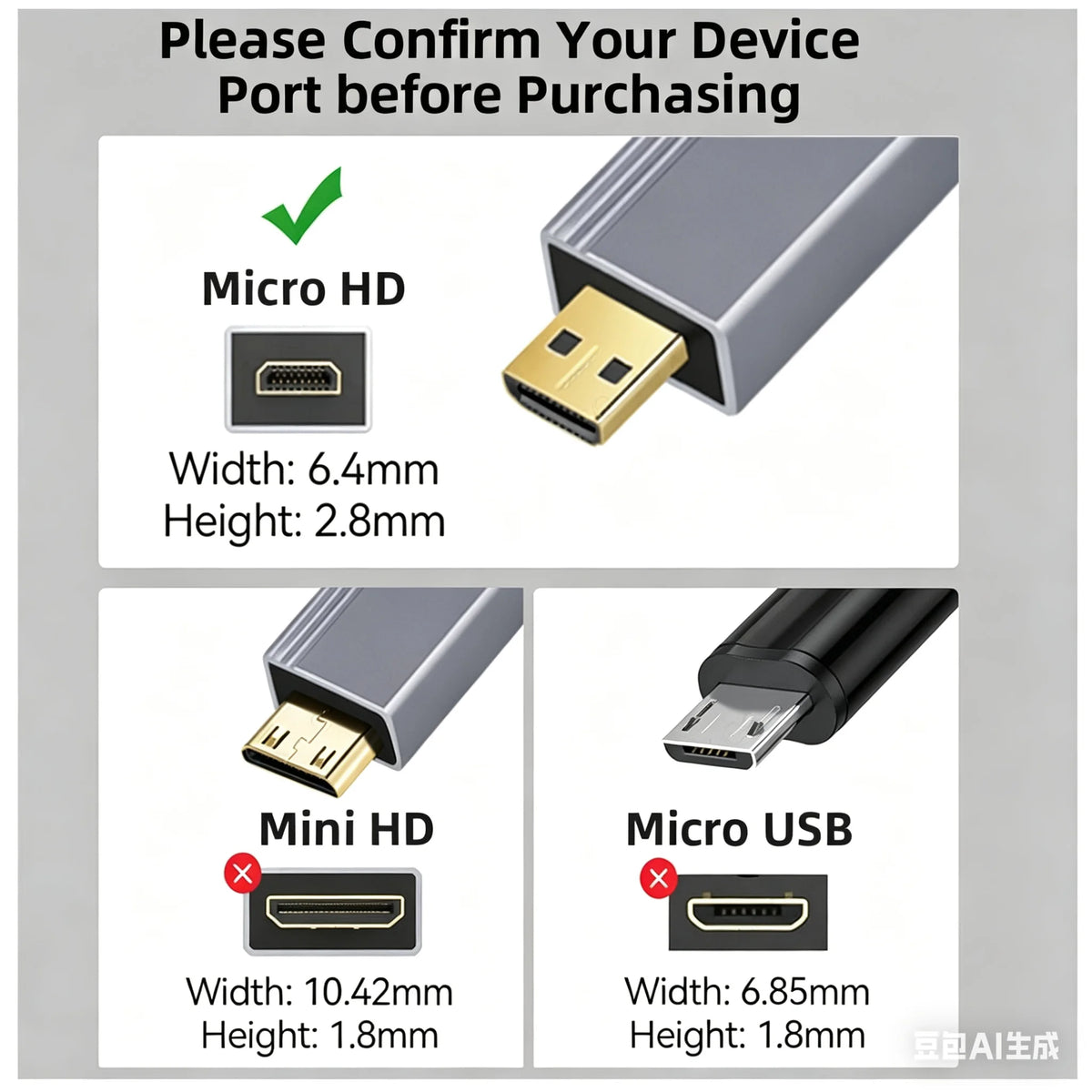 Micro HDMI-compatible to HDTV Cable 4K For GoPro Hero Raspberry Pi 4 Sony A6000 Nikon Yoga 3 Camera Micro HDMI Cord 0.3m 5m 10m