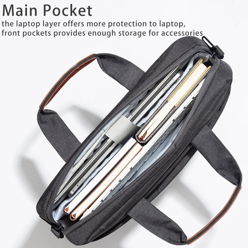 Laptop Shoulder Bag 14 15.6 16 Inch Men Messenger Carrying Case for MacBook Huawei HP Acer Asus Lenovo Business Office Notebook