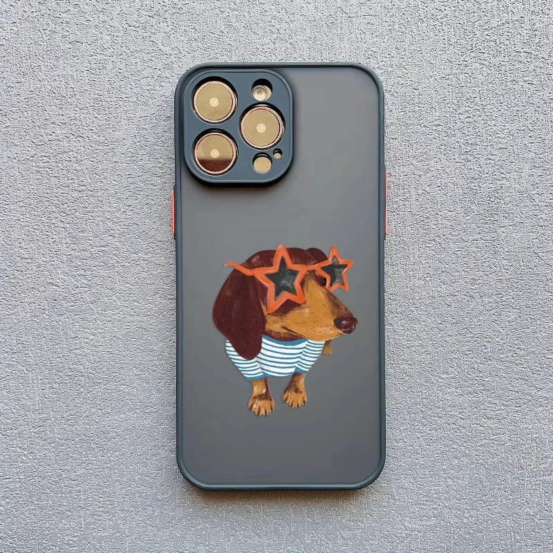 Funny Dancing Dachshund Sausage Dog Phone Case For Samsung Galaxy S26 S25 Ultra S24 S23 FE S22 S21 Plus S20 A56 A55 A54 Cover