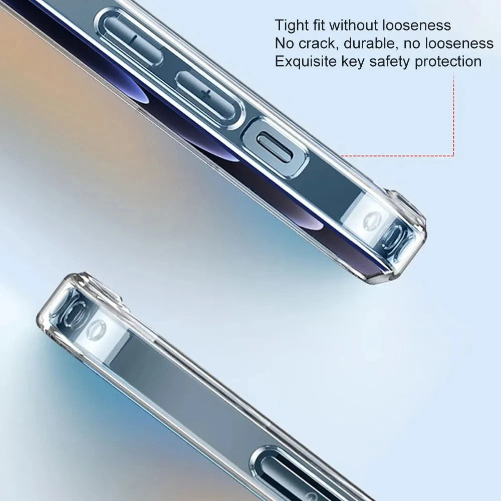 Magnetic Transparant Phone Case For iPhone 11 12 13 14 15 Pro Max Mini X XS XR 6 7 8 Plus Magsafe Wireless Charging Cover Case