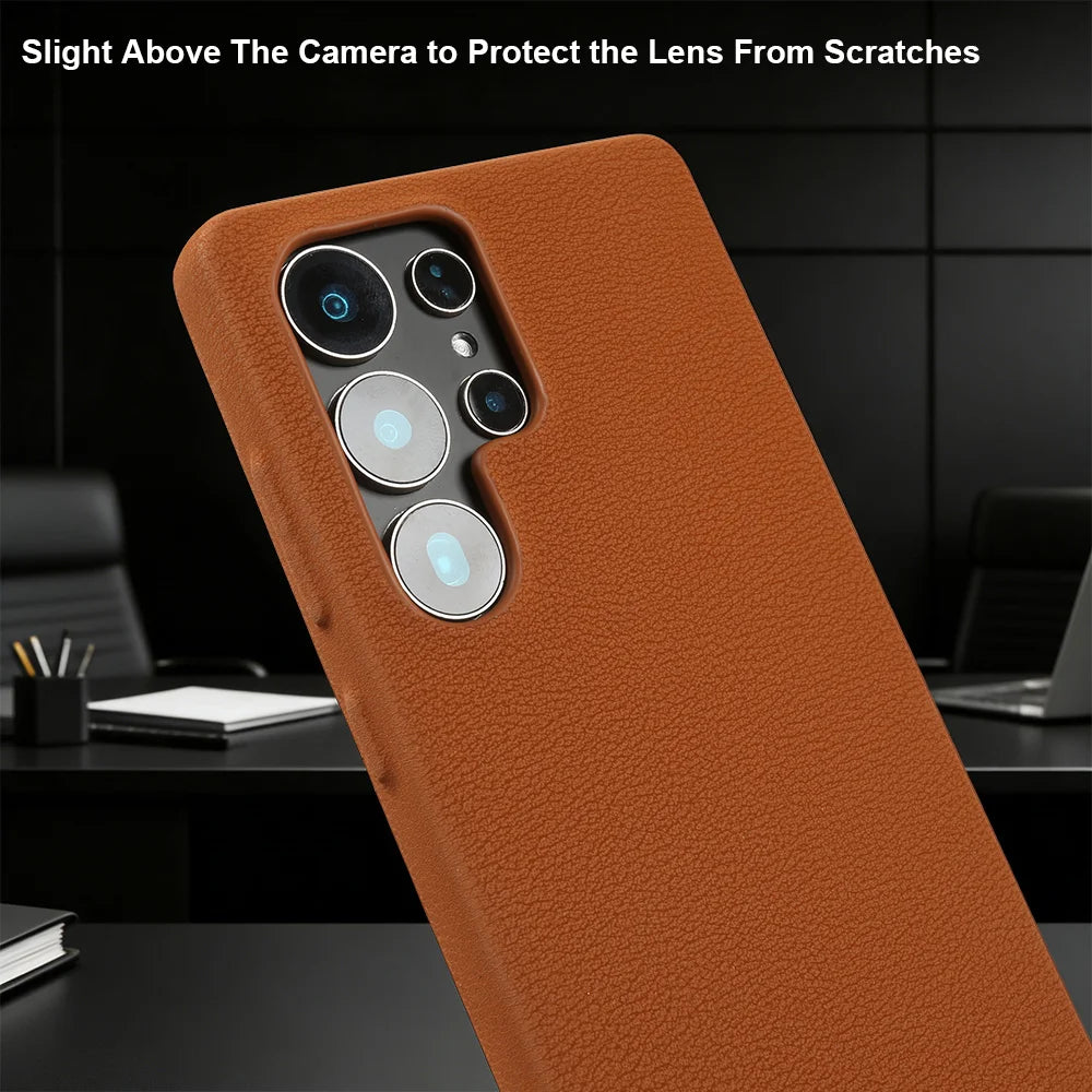 Premium Leather Case For Samsung Galaxy S26 Ultra S25 FE S24 S23 S22 S21 S20 Ultra Note 20 9 10 Plus Phone Case Back Cover Coque