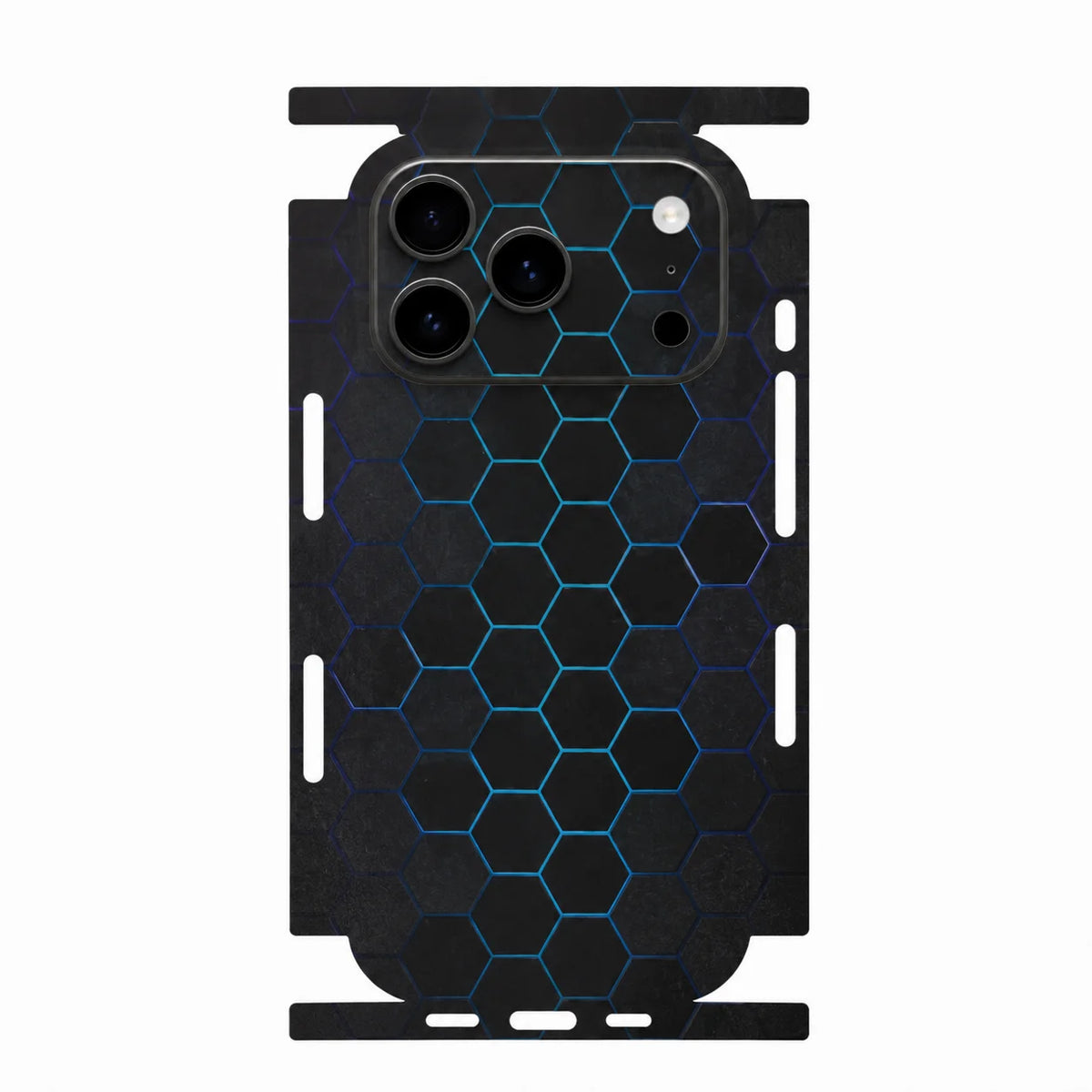 Full Wrap Faux Leather 3D Embossed Back Skin for iPhone 17 16 15 14 13 Pro Max Anti Scratch Rear Protective Film Sticker