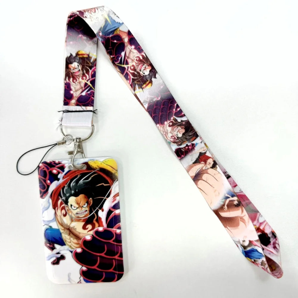 Lanyards Keychain Animated Cartoon Badge Holder ID Credit Card Pass Hang Rope Lanyard For Keys Anime Accessories Gifts