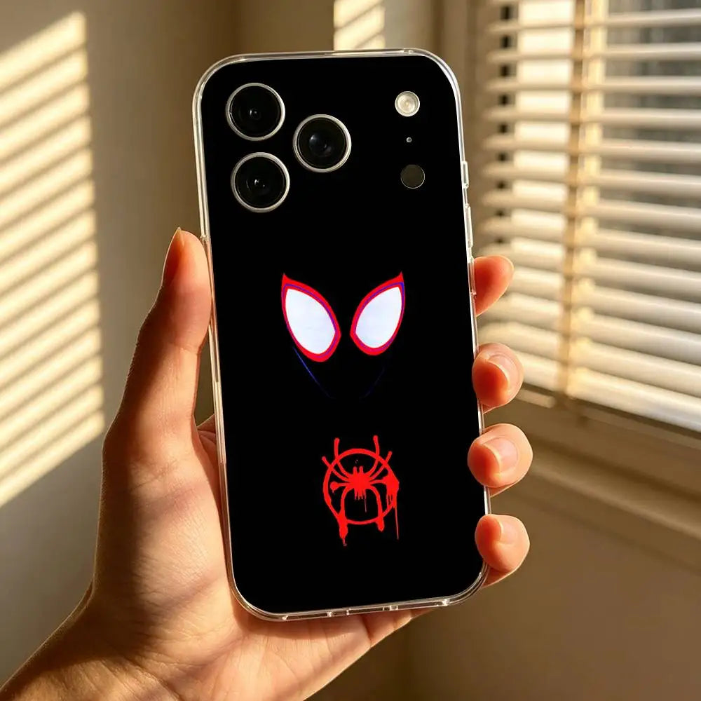 Classic-S-Spider-Man-S Phone Case For IPhone 17 16 15 14 Plus 13 12 11 Pro Max Phone Back Cover Transparent Shockproof Cover