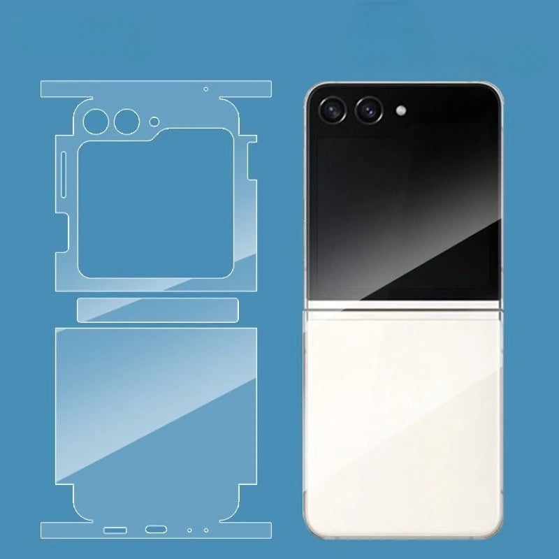 Decal Skin Sticker for Samsung Galaxy Z Flip6 5 4 7 Back Screen Protector with Hinge Film Cover Flip5 3M Wrap Colorful Sticker