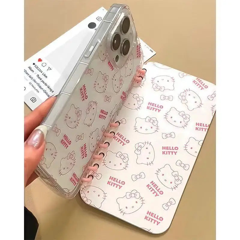 Sanrio 3D Cartoon Flip Notebook Kitty Kuromi Phone Holder Case for Samsung Galaxy S26 S25 S24 S23 S22 Ultra S21 S20 FE Cover