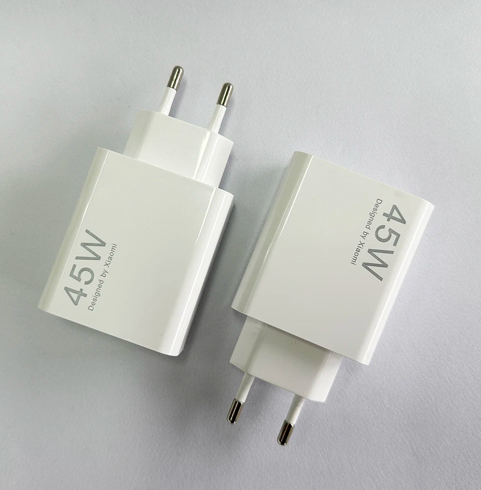 Oirginal XIAOMI 45W Charger Type C Turbo Charge Fast Charging Adapter Redmi Note 15 14 13 12 11 X Pro 10t Poco M7 X7 K40 Pad 6