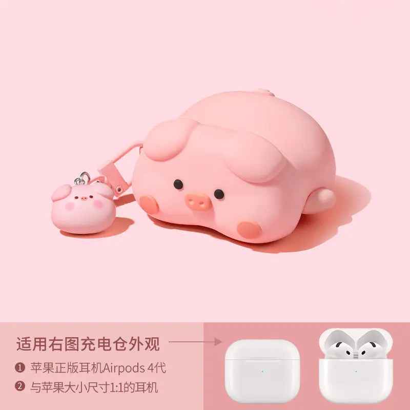 Cartoon Chips Earphone Protective Sleeve with Pendant,For Apple AirPods4, AirPods3, AirPods 2 1,For Air Pods Pro3  Pro2 Case