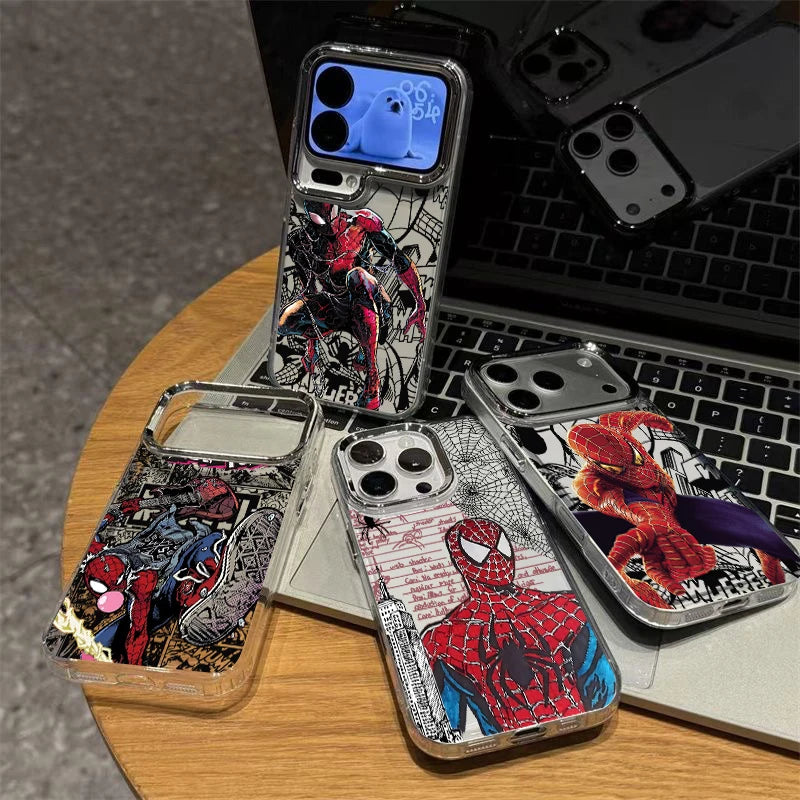 Anime Spiders-Man Phone Case For iPhone 17e 17 16e 16 15 14 13 12 11 mini Pro Max X XR XSMAX 8 Air Plus Transparent Soft Cover
