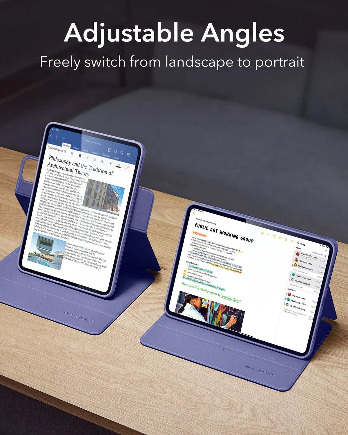 ESR for iPad Pro 13 Inch Case (M5/M4) 2025/2024 Ultra-Stable Magnetic Vertical Stand Cover
