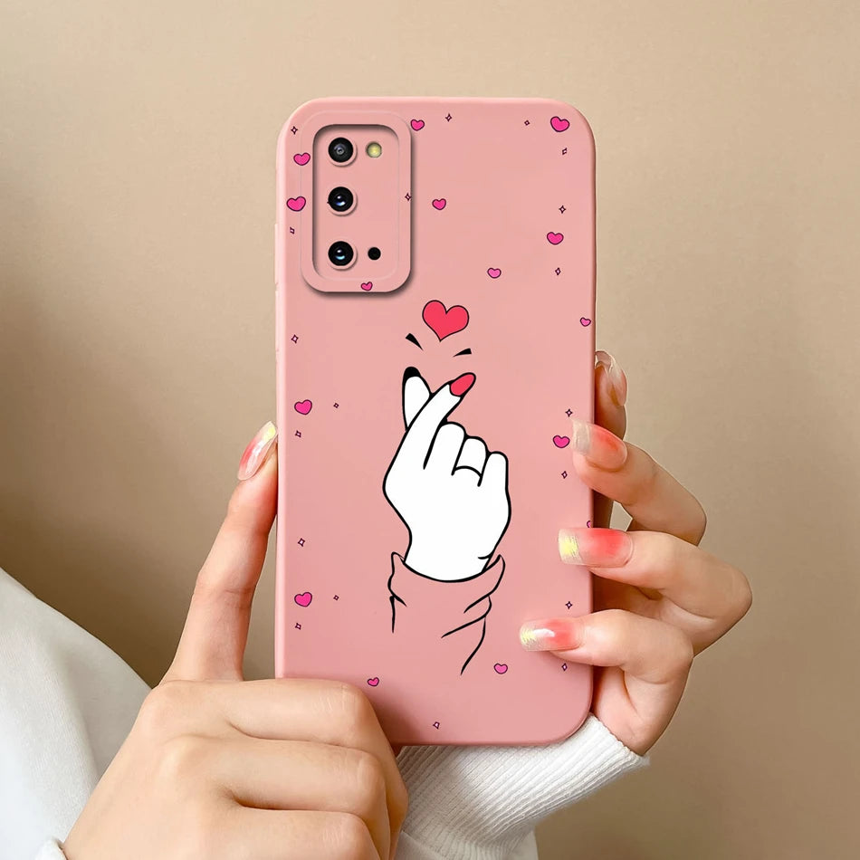 For Samsung S20 FE Plus Ultra Phone Case Funny Camera Protection New Liquid Silicone Cover For Galaxy S20FE S 20 S20Plus Funda