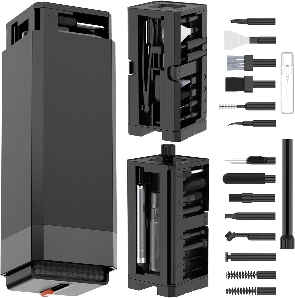 20/32-in-1 Multi-Functional Deep Cleaning Kit for iPhone Ports, AirPods, Keyboard, and Keycap Removal - Precision Tools