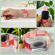 Nylon Elastic Loop For Kids Apple Watch Bands 38/40/41mm 42/44/45mm for Girls Boys Magentic Strap For Apple Watch Series9 8 7 6