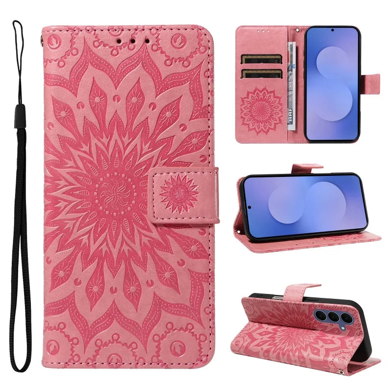PU Leather Flip Case For Samsung Galaxy S8 S9 Plus S10 S20 FE S21 S22 S23 S24 S26 Ultra S25 Edge Wallet Stand Phone Cover Coque