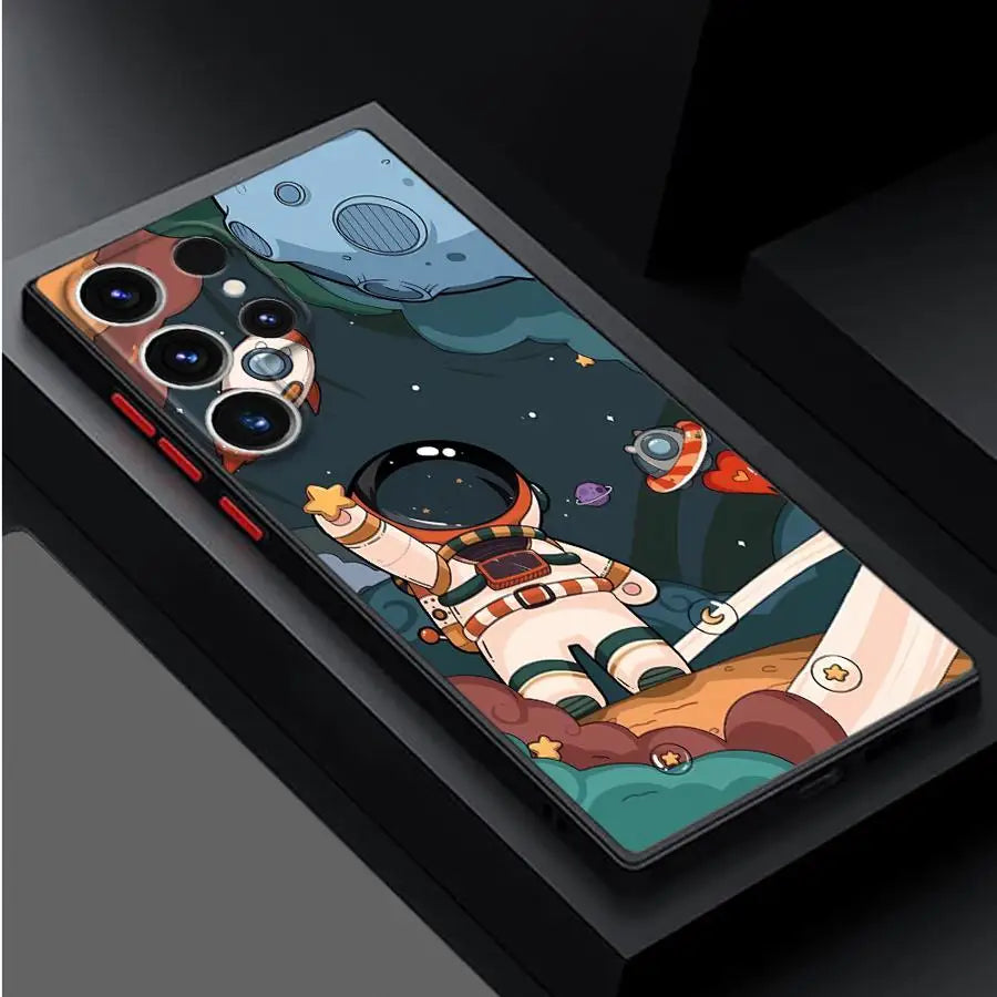 Hello Astronaut Phone Case for Samsung Galaxy S20 FE S25 S23 Ultra S22Plus S22 S24 Ultra S21 Soft Cover
