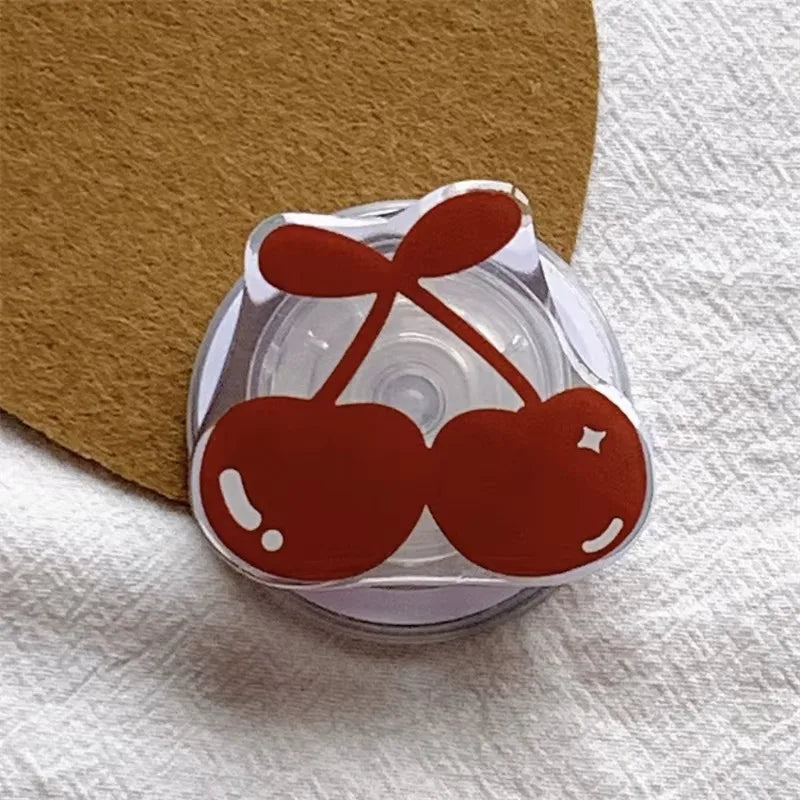 Cute Cartoon Mushroom Cherry For Magsafe Magnetic Phone Griptok Phone Holder Stand Universal Phone Ring Grip Tok For iPhone 15
