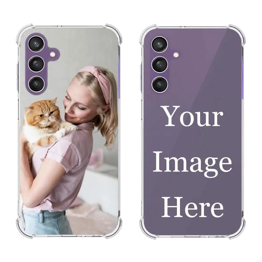 DIY Photo Customized Shockproof Case For Samsung Galaxy A55 A54 A53 A52 Case A35 A34 S25 S24 S23 S22 S21 S20 Ultra Plus FE Cover