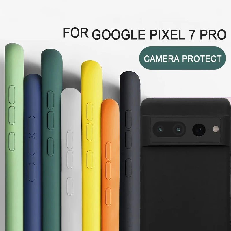 For Google Pixel 8A Case Pixel 10 Pro 7A 9 Cover Liquid Silicone TPU Soft Solid Color For Google Pixel 8 Shockproof Back Cases