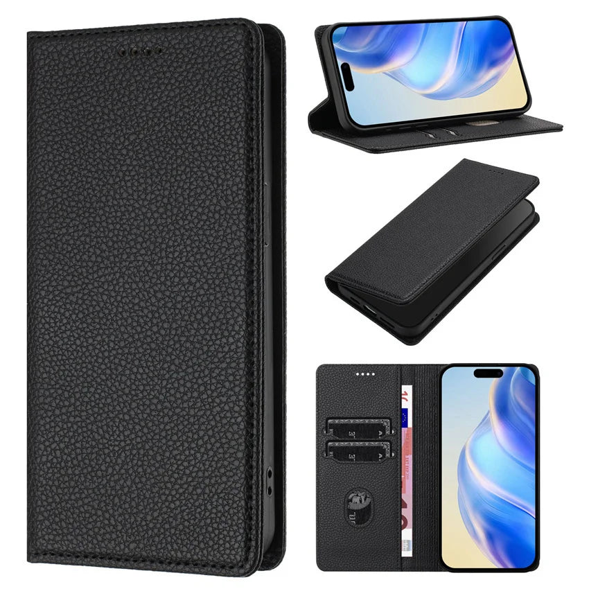 Rfid Blocking Leather Case For Samsung Galaxy S25 S24 S23 S22 S21 S20 Ultra Plus FE 5G Magnetic Wallet Flip Card Slot Cover