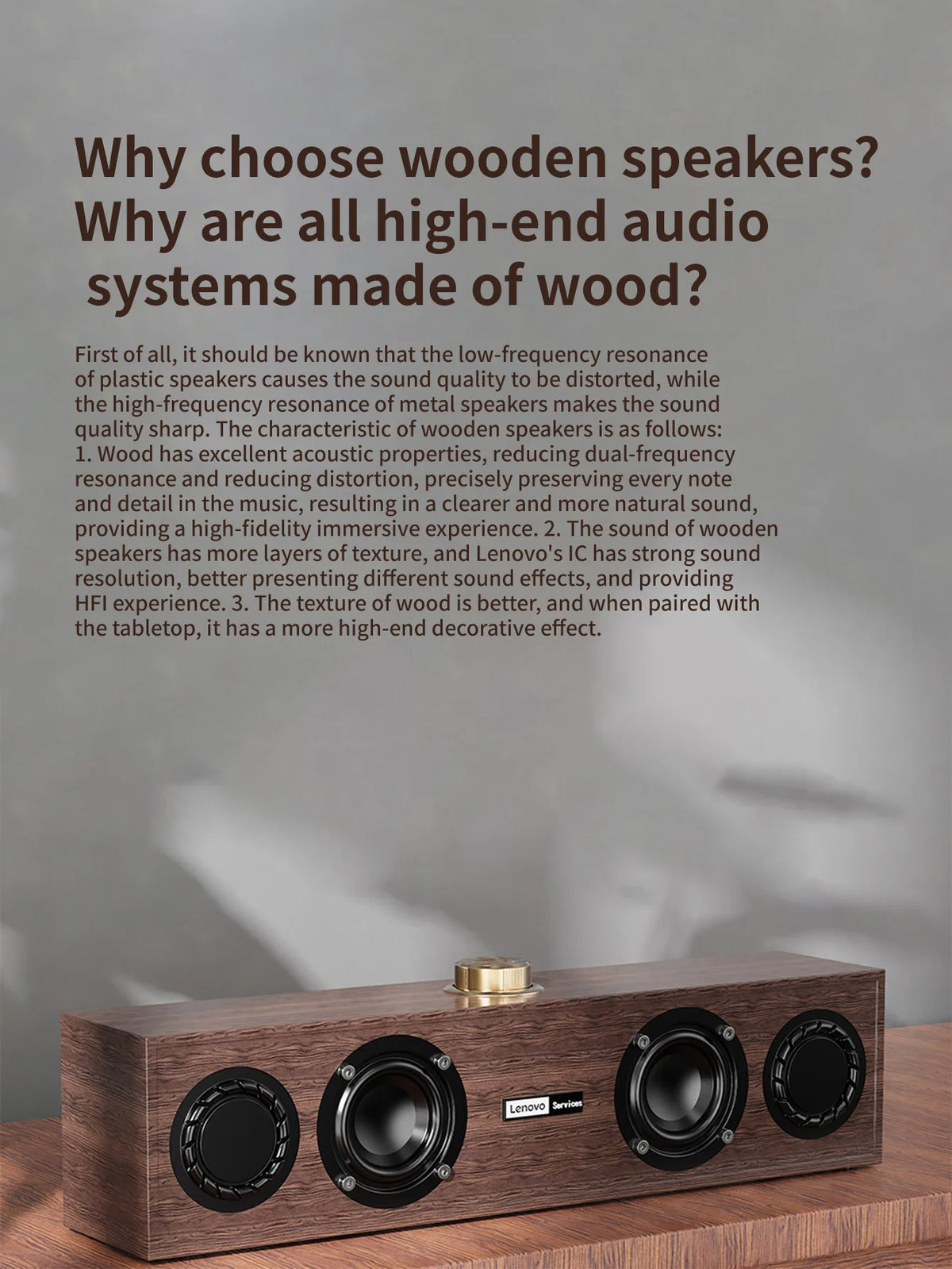 Lenovo C02 Multimedia Speaker Bluetooth Speaker Wired/Bluetooth Dual-Mode Speaker Retro Speaker Universal for Tv, Computer, and Mobile Phone Subwoofer