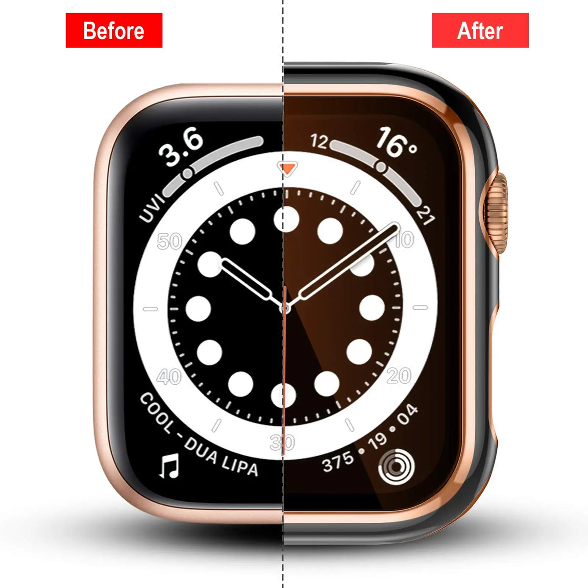 Tempered Glass+Case For Apple Watch 44mm 42mm 40mm 38mm PC Bumper Screen Protector Cover Iwatch Series 6/5/4/3/2/SE Accessories