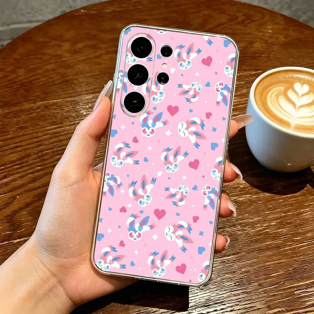 Lovely Sylveones-s Phone Case Transparent Silicone Soft For Samsung S25,S24,S21,S22,S23,S30,Ultra,S20,Plus,Fe