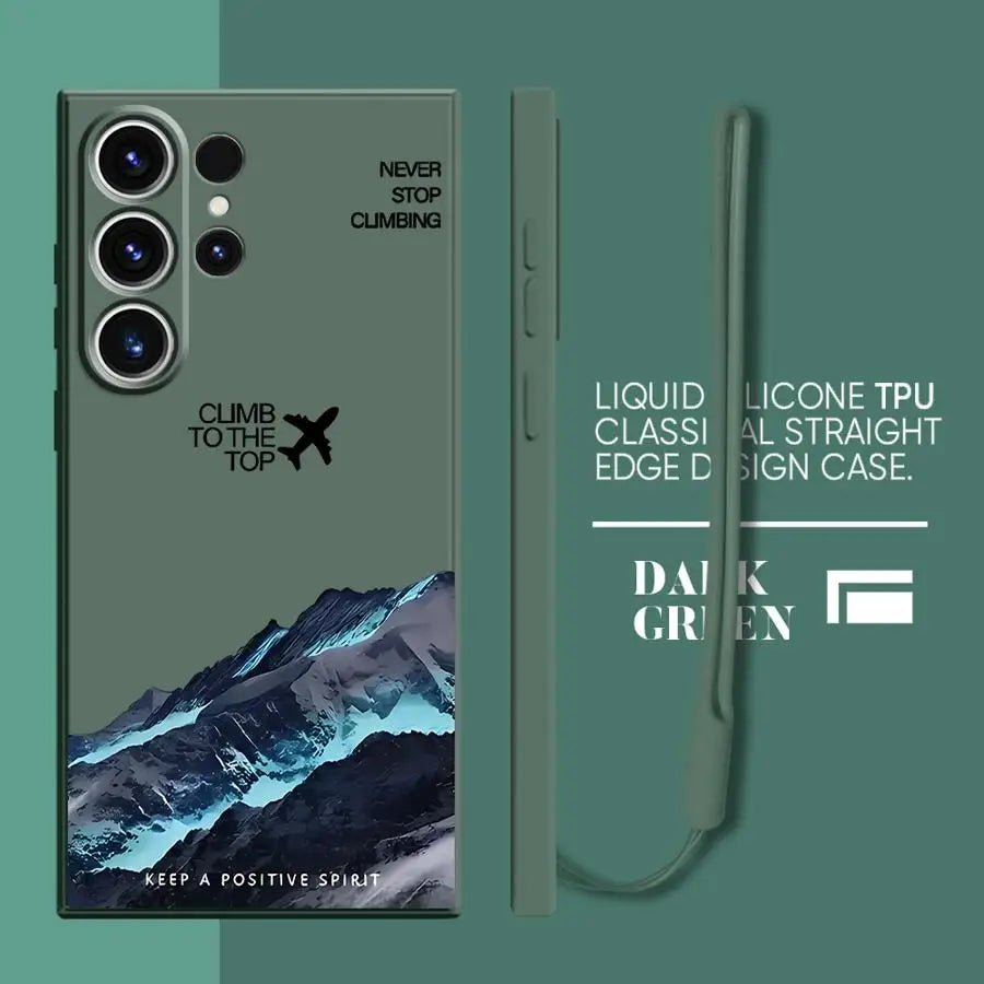 Mountain Scenery Soft Cover Case for Samsung Galaxy S23 S24 S21FE S20 FE S22 Ultra Note 10 20 Ultra S25 Plus S25 Ultra
