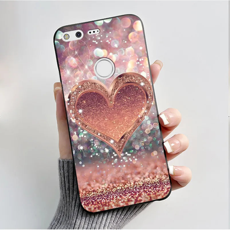 For Google Pixel XL Case Luxury Fashion Butterfly Flowers Black Soft TPU Silicone Back Cover For Google Pixel 1 1XL Phone Cases
