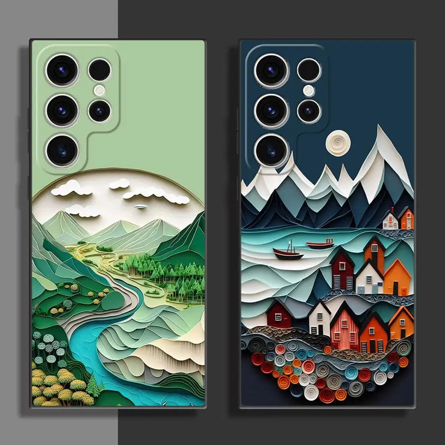Summer Sky Suspension Phone Case for Samsung Galaxy S22 Plus S21 5G S21 FE S24 S25 Ultra S20 S23 Ultra S22 Ultra Cover