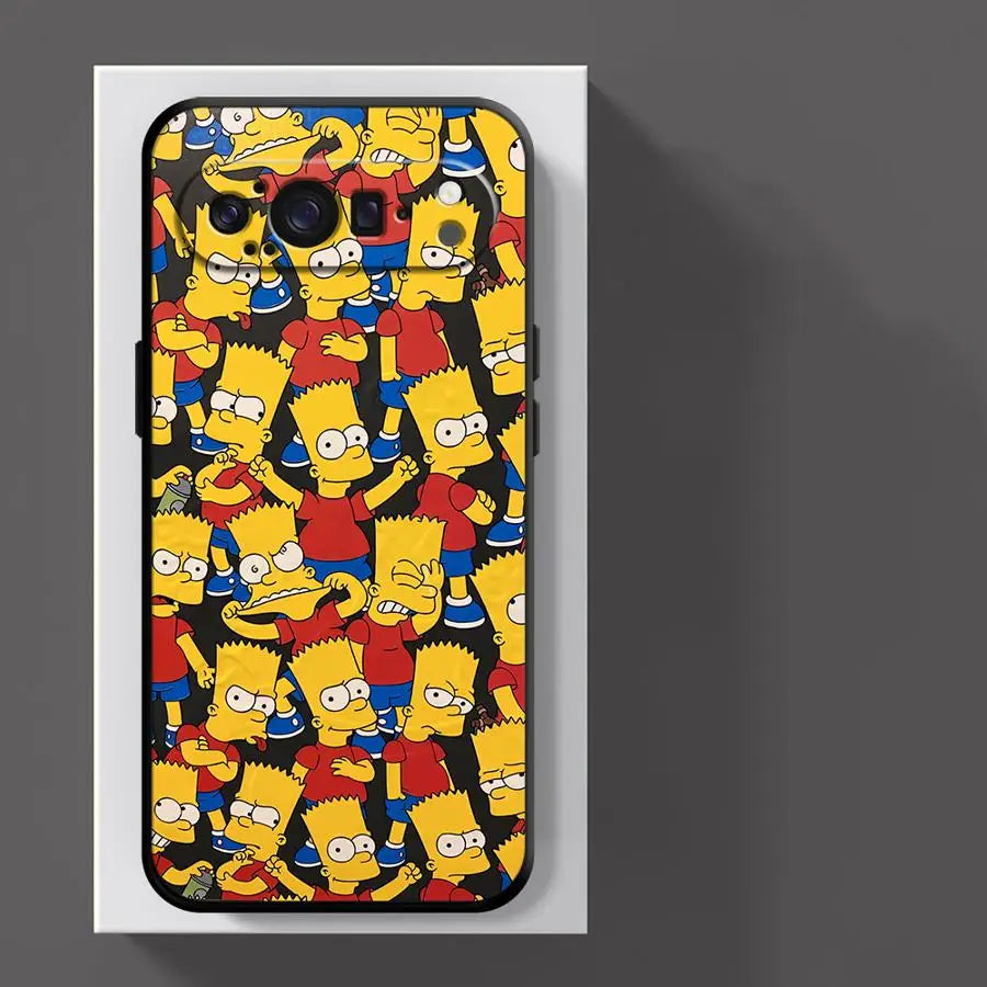 The Simpsons Fashion Bart Case for Google Pixel 10A 9a 8a 10 9 Pro XL 6a 7a 6 7 8 Pro Funda Phone Cover