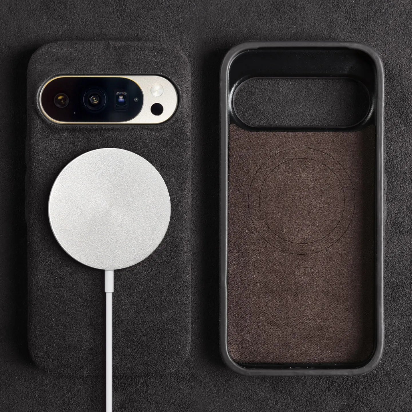 Luxury Magnetic For Google Pixel 10 Pro 9pro 8pro 7pro For ALCANTARA Back Case Artificial Leather Supercar Suede Phone Cover