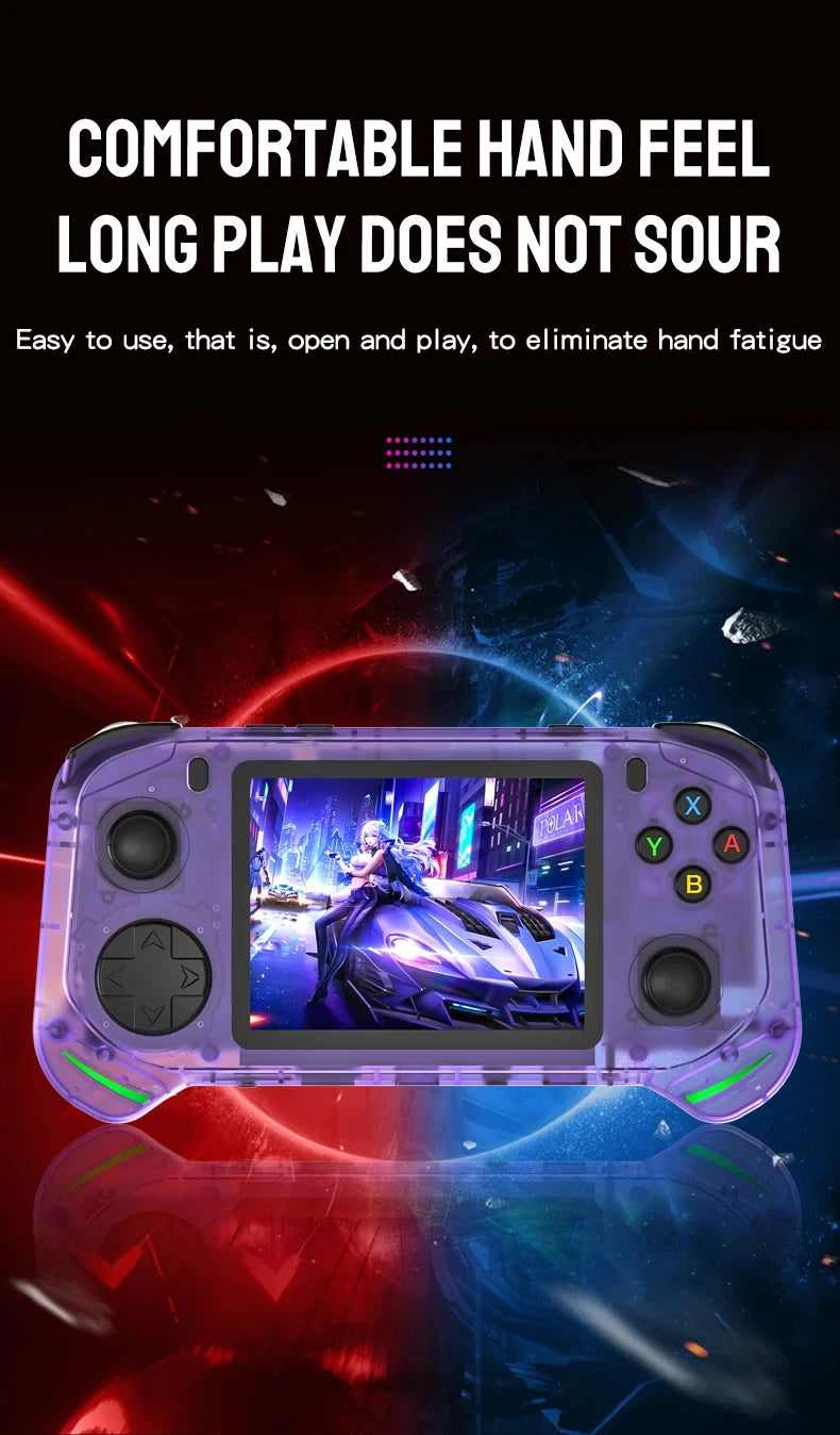 RX6H Retro Handheld Game Console Linux System 3.5 Inch IPS Screen Portable Pocket Video Player 64GB 128GB Games Kid Gift
