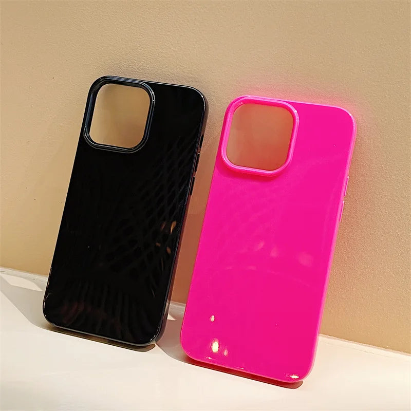 Soft Silicone Glossy Shockproof Phone Case For iPhone 17 Air 16 15 14 13 12 11 Pro Max XR XS X 7 8 Plus Plain Bumper Back Cover