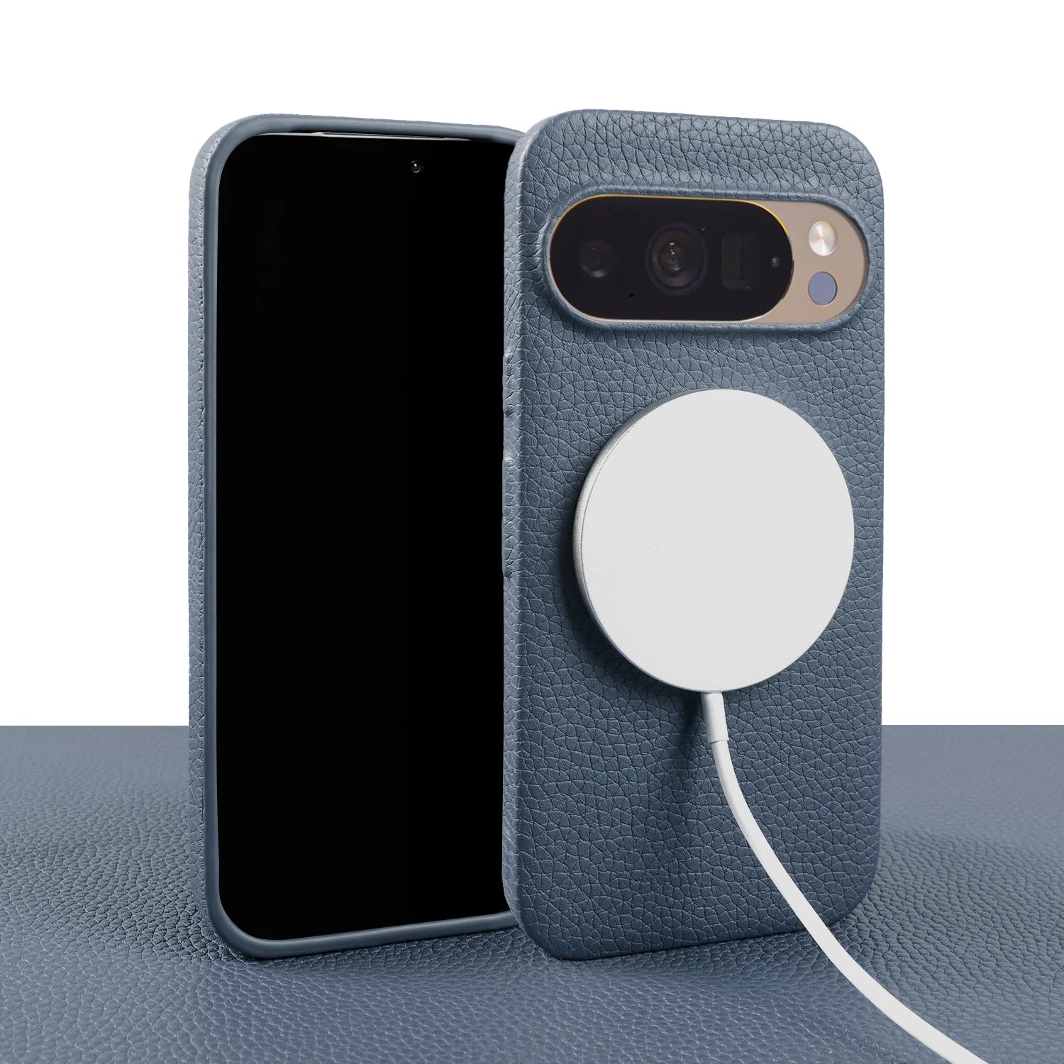 For Magsafe Magnetic Lychee Genuine Leather Case For Google Pixel 10 Pro XL Pixel10 9A 8A 7A Pixel 7 8 9 Pro XL Phone Back Cover
