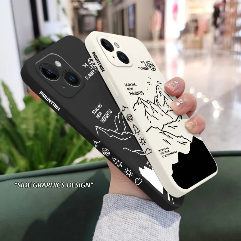 Climb Mountains Phone Case For iPhone  17 Air 16E 16 15 14 13 12 11 X XR XS   Plus Pro Max Mini Silicone Cover