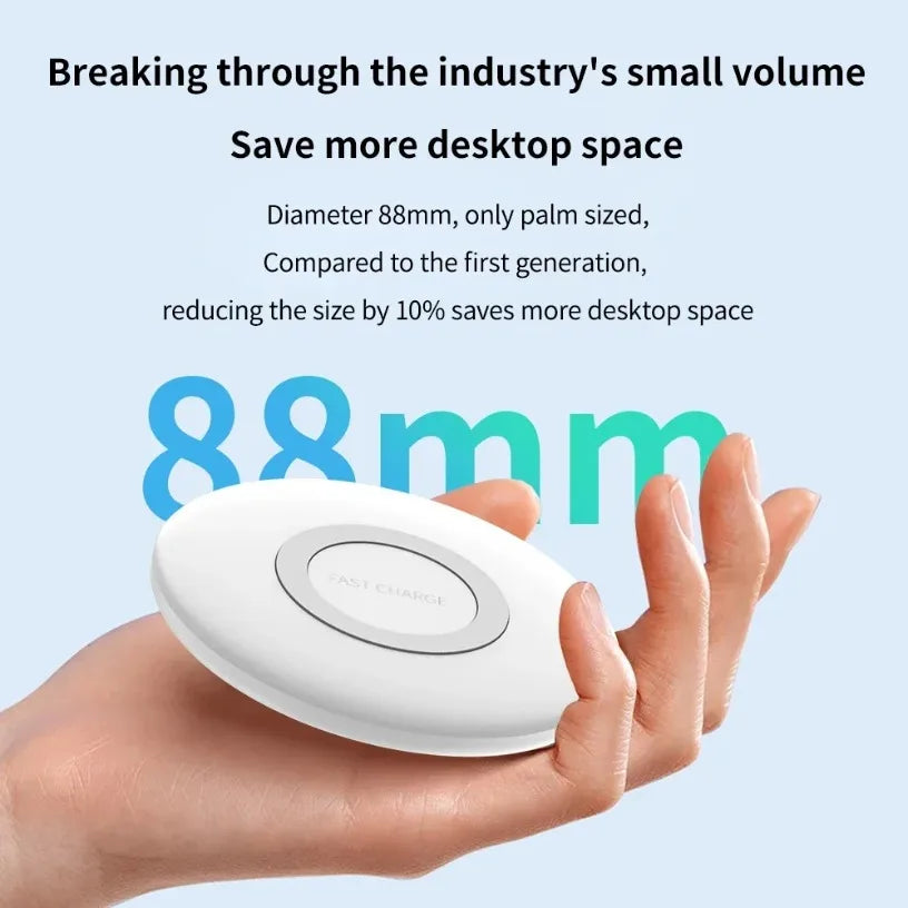 15W Fast Wireless Charger Pad For Samsung For Galaxy S25 S24 S23 S22 S21 Ultra Z Fold Flip 6 4 5 Note10 Note20 S10 Plus QI Pad