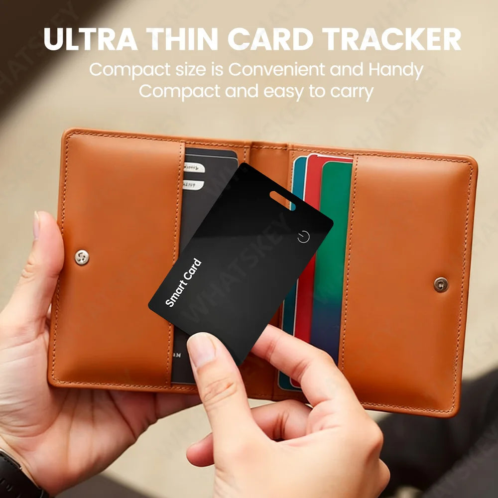Ultra Thin Global GPS Android Tracker Card Wireless Charging Waterproof Smart Wallet Tracker Card with Google Find My Device App