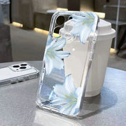 Phone Case for iPhone 11 12 13 14 15 16 17 Pro Max XS X XR 7 8 Plus 16E 17 Air Fashionable And Exquisite White Lily Flower Cover
