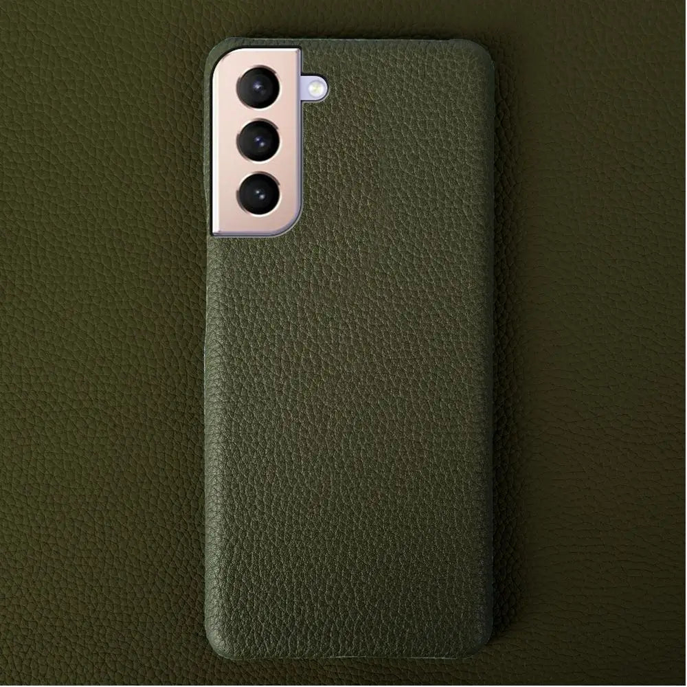 For SAMSUNG S21 CASE Litchi Texture Genuine Leather Cases S20FE S21Ultra S22 Plus phone Cover Coque Protective Shell