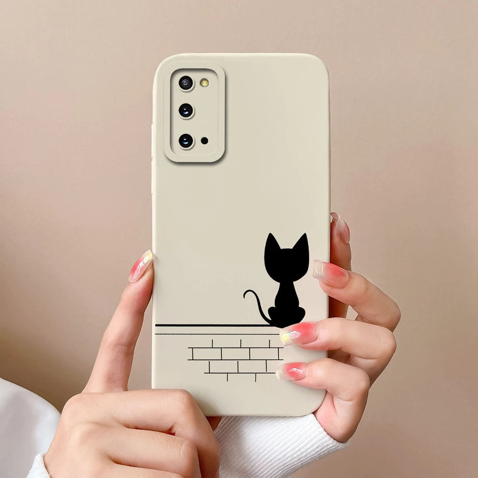 For Samsung S20 FE Plus Ultra Phone Case Funny Camera Protection New Liquid Silicone Cover For Galaxy S20FE S 20 S20Plus Funda
