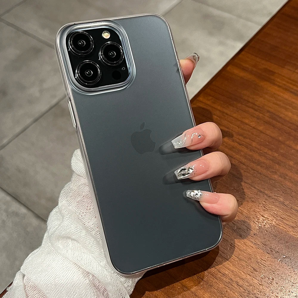 Ultra Thin Matte Translucent Case for iPhone 17 Air 16 15 14 Plus 13 12 11 Pro Max Hard Plastic Clear Silky Skin Cover Capa