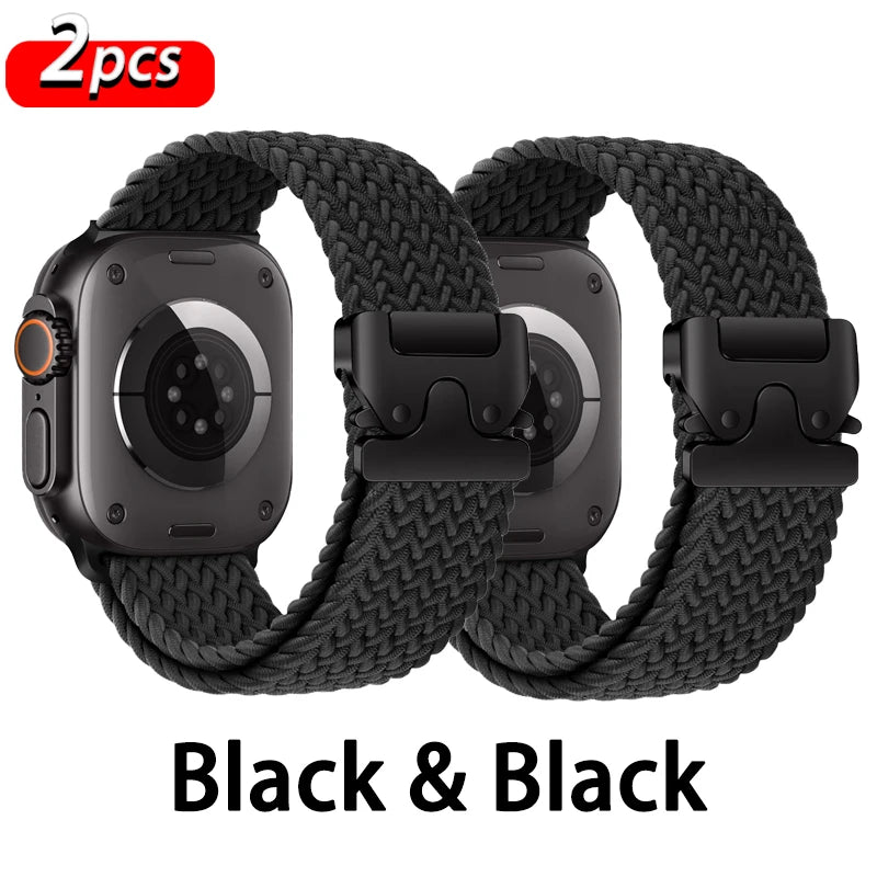 Parachute Strap For Apple Watch Band 44mm 46mm 42mm 45mm 41mm 40mm Braided Bracelet Correa iWatch Series 10 9 8 SE Ultra 2 49mm