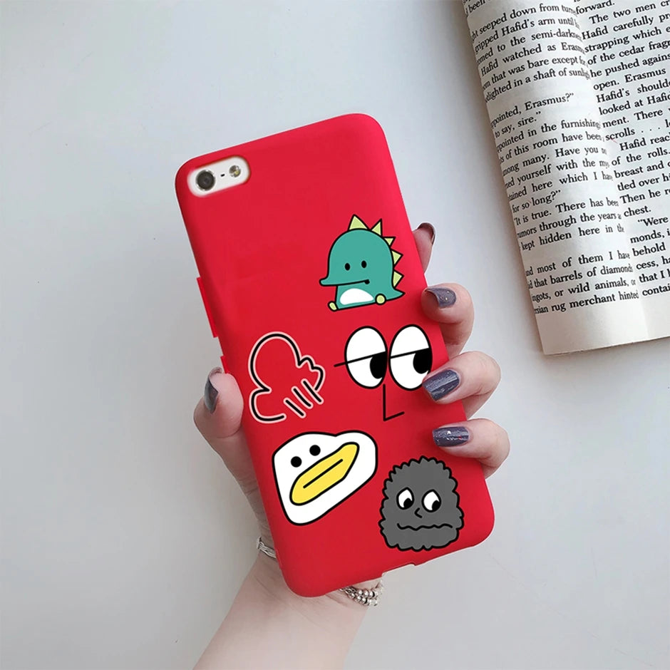 For iPhone 5 5S SE 2016 Case for iPhone 5 S Cover Silicon Cute Painted Case for iphone SE Cover Bumper for iphone 5S Phone Shell