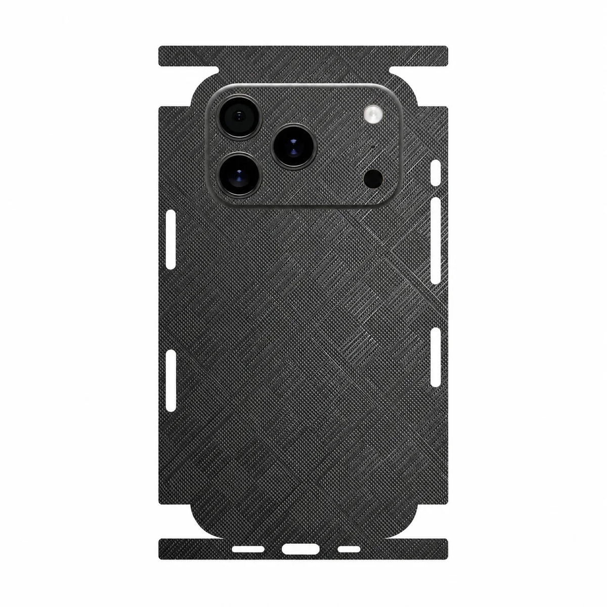 Faux Leather Full Wrap Skin for iPhone 17 16 15 14 13 Pro Max Full Coverage Back Film Anti Scratch Protective Sticker