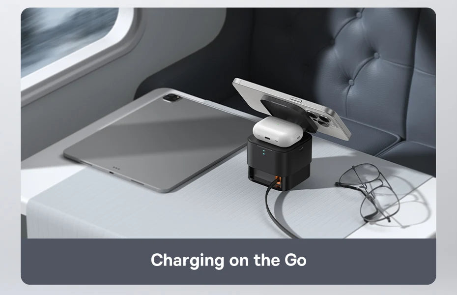 Baseus 3 in 1 Magnetic Wireless Charger Stand 15W Fast Wireless Charging 25W Desktop Dock Station For iPhone16 15 14 13 Airpod