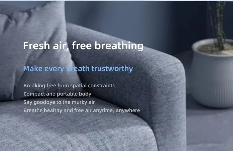Mini Desktop Air Purifier Portable Air Cleaner HEPA Filter Freshener Odor Remover Compact Air Quality Improvement Devic