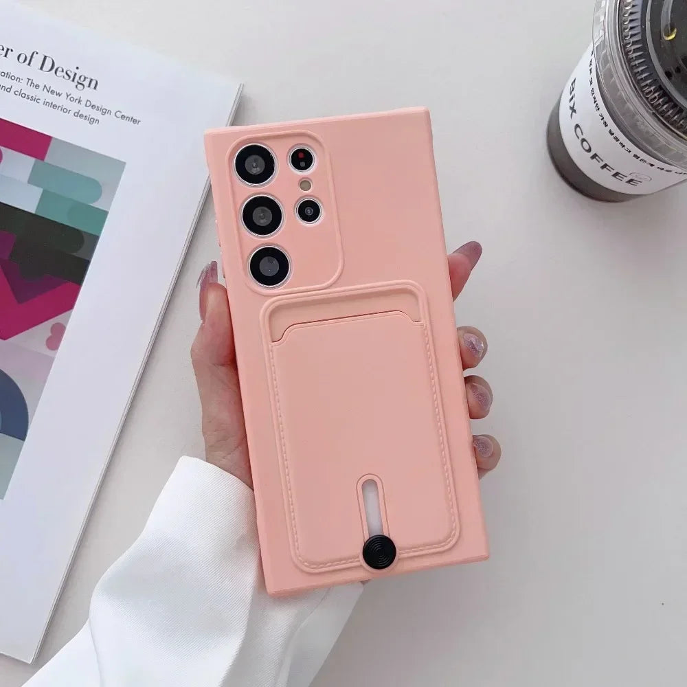 Wallet Card Holder Phone Case For Samsung Galaxy S25 Ultra S24 S23 S21 S20 FE S22+ Plus A72 A55 A53 A52S A52 A35 A33 A23 A22 5G