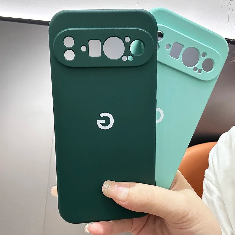 For Google Pixel 10 9 9a 8 8Pro 8a 7 7Pro 7a Case Liquid Silicone Cover for Pixel 9ProXL 6 6Pro 6a 5 5a Shockproof Plain Cover